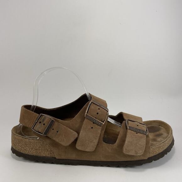 Birkenstock Milano Back Strap Sandals Mens Size 43 US Size 10-10.5 Brown Soft FB - Picture 1 of 9